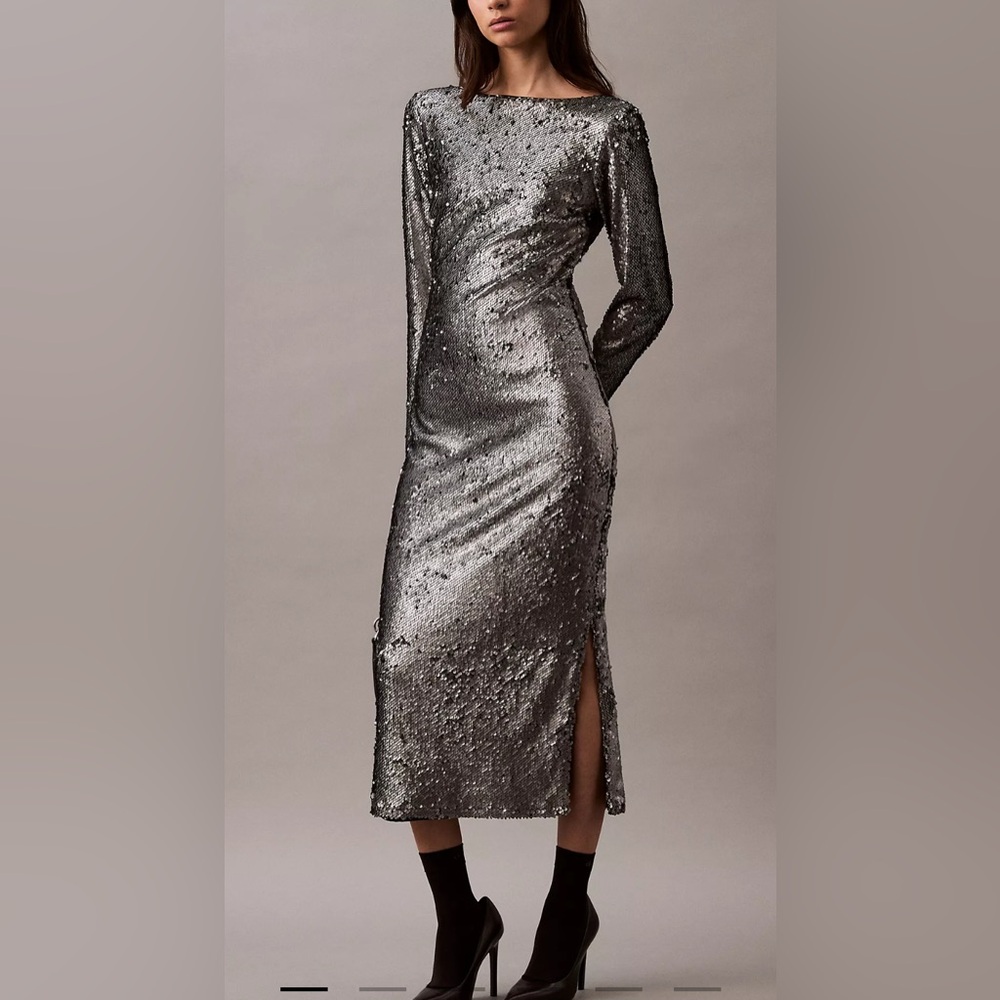 Sequin Midi Dress CALVIN KLEIN